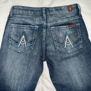 The bell slim illusion flare stretch jeans vintage 7 for all mankind